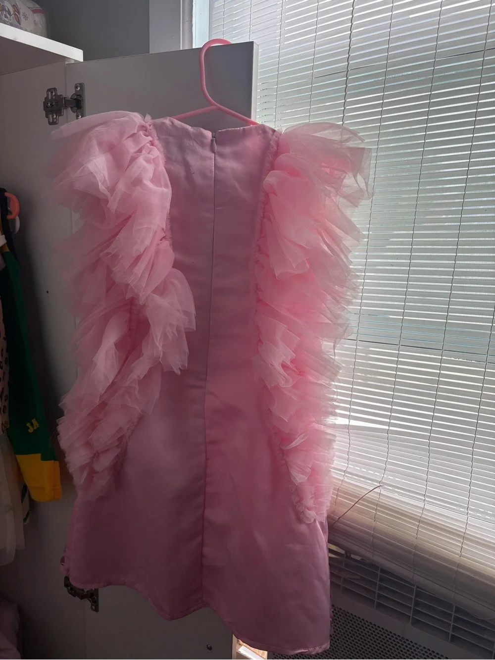 Pink Ruffle Tulle Sequin Kids Dress